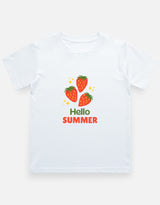 Hello Summer | Kids Unisex Crew Neck Cotton T-Shirt