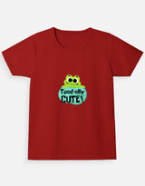 Toad-ally Cool Girl's Crew Neck T-Shirt | Soft 100% Cotton Kids Tee