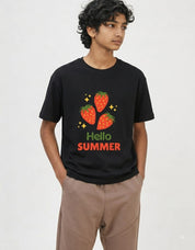 Hello Summer | Kids Unisex Crew Neck Cotton T-Shirt