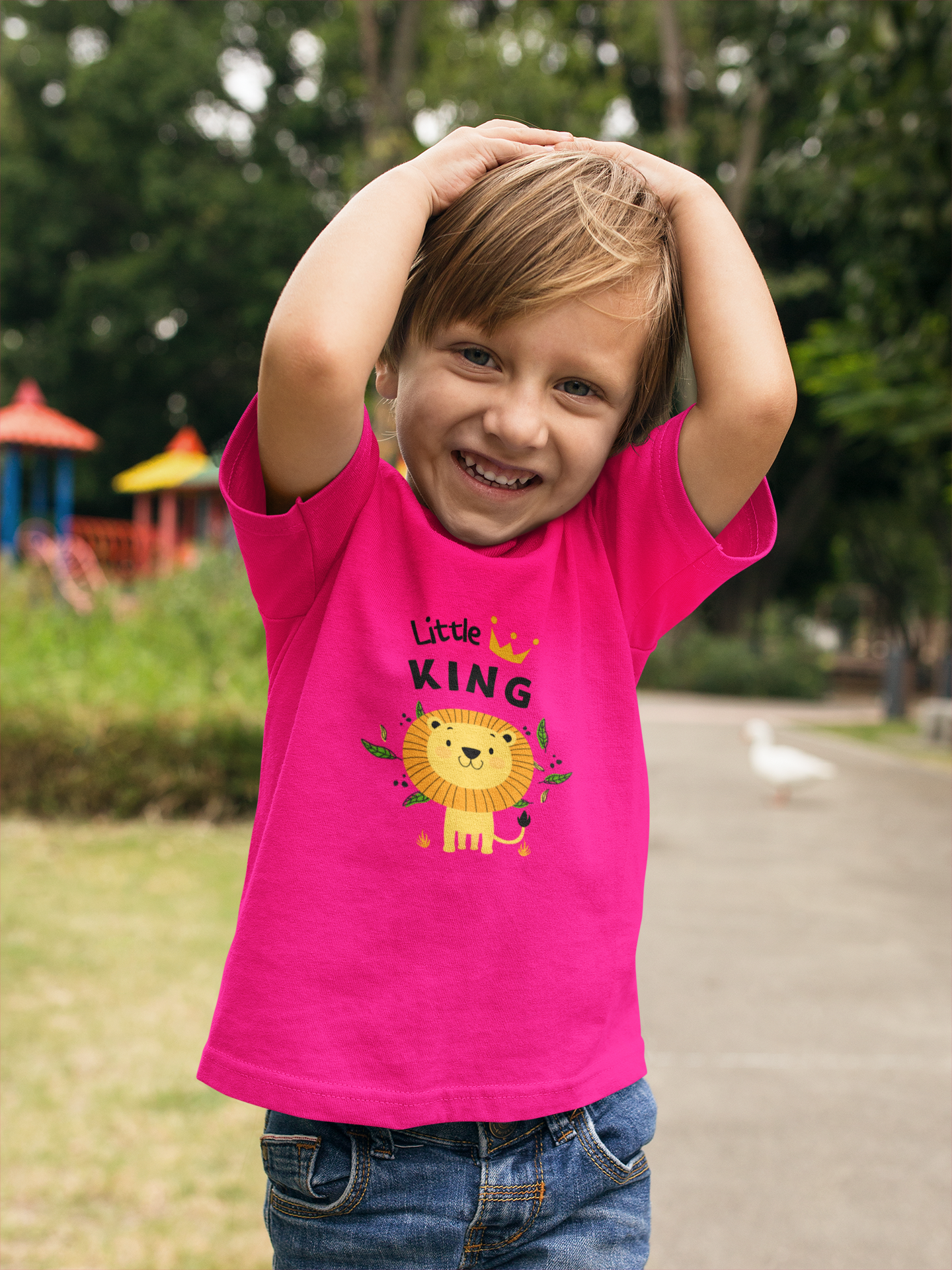 Little King Boy's Crew Neck T-Shirt | Soft 100% Cotton Kids Tee