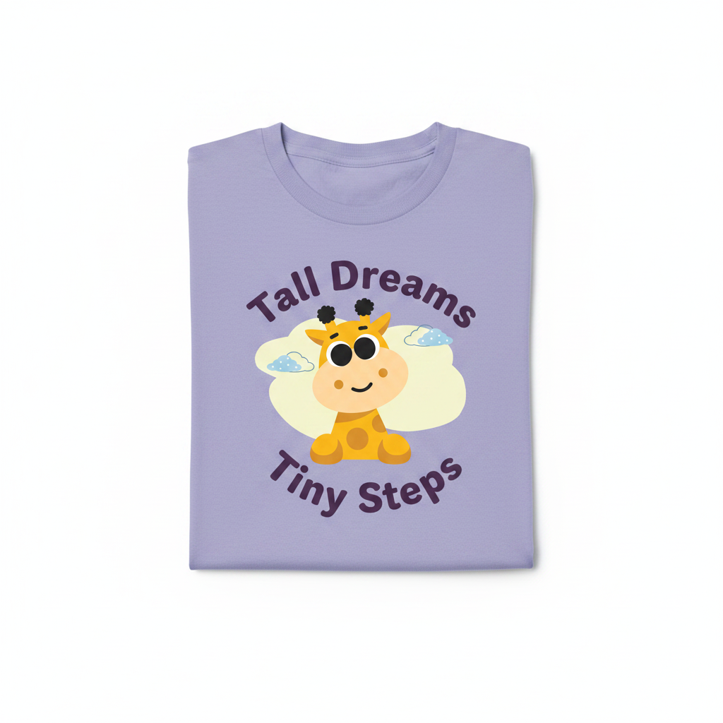 Folded lavender Tall Dreams tee
