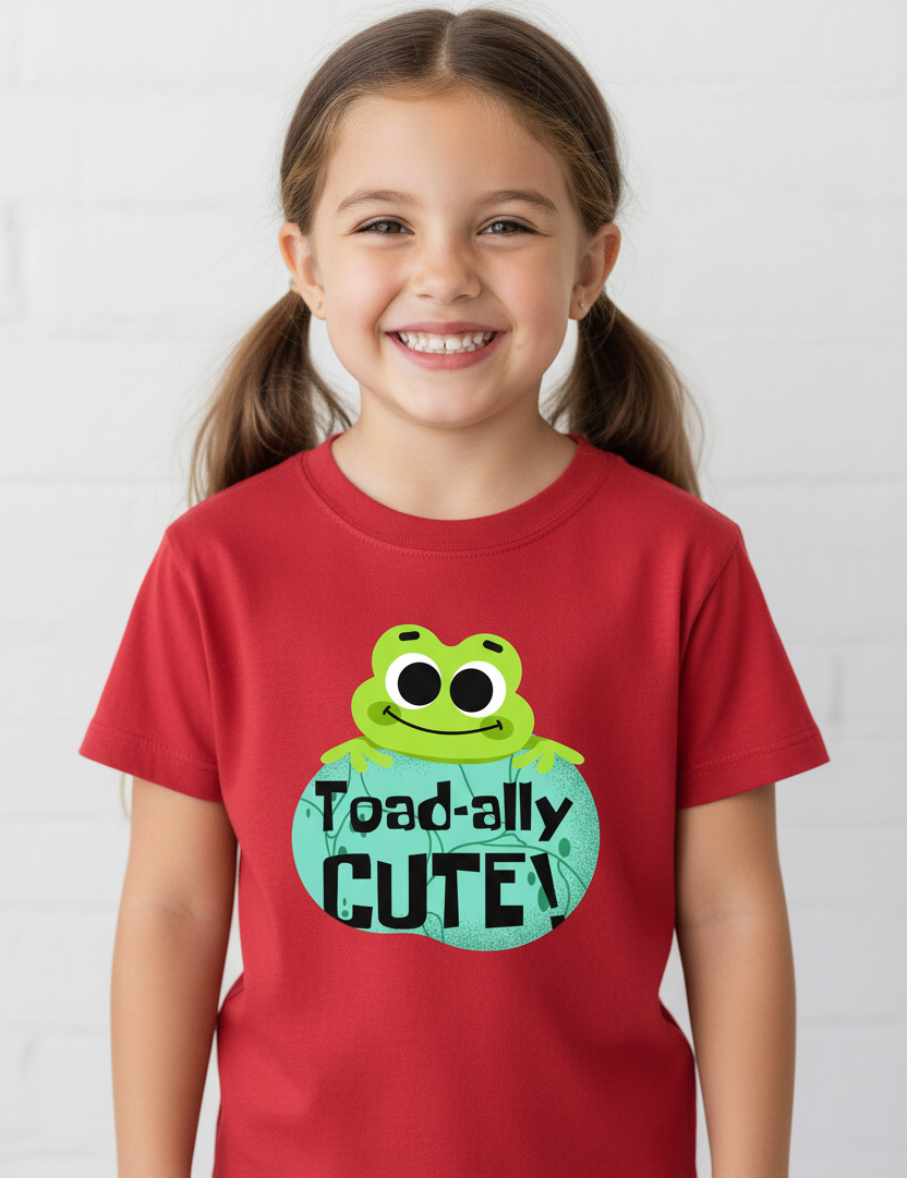 Girl model red Toad-ally tee