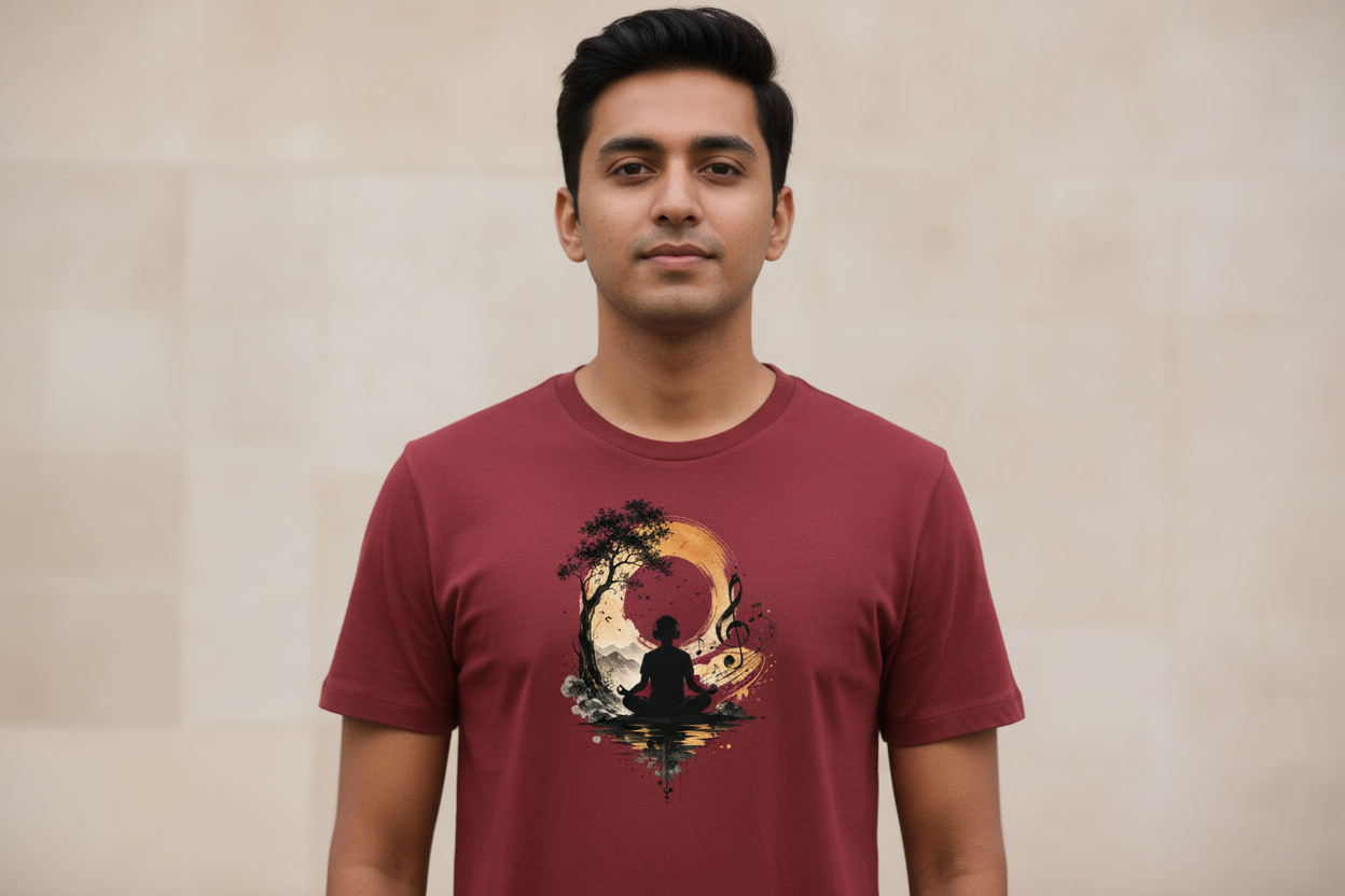 Indian model red tee