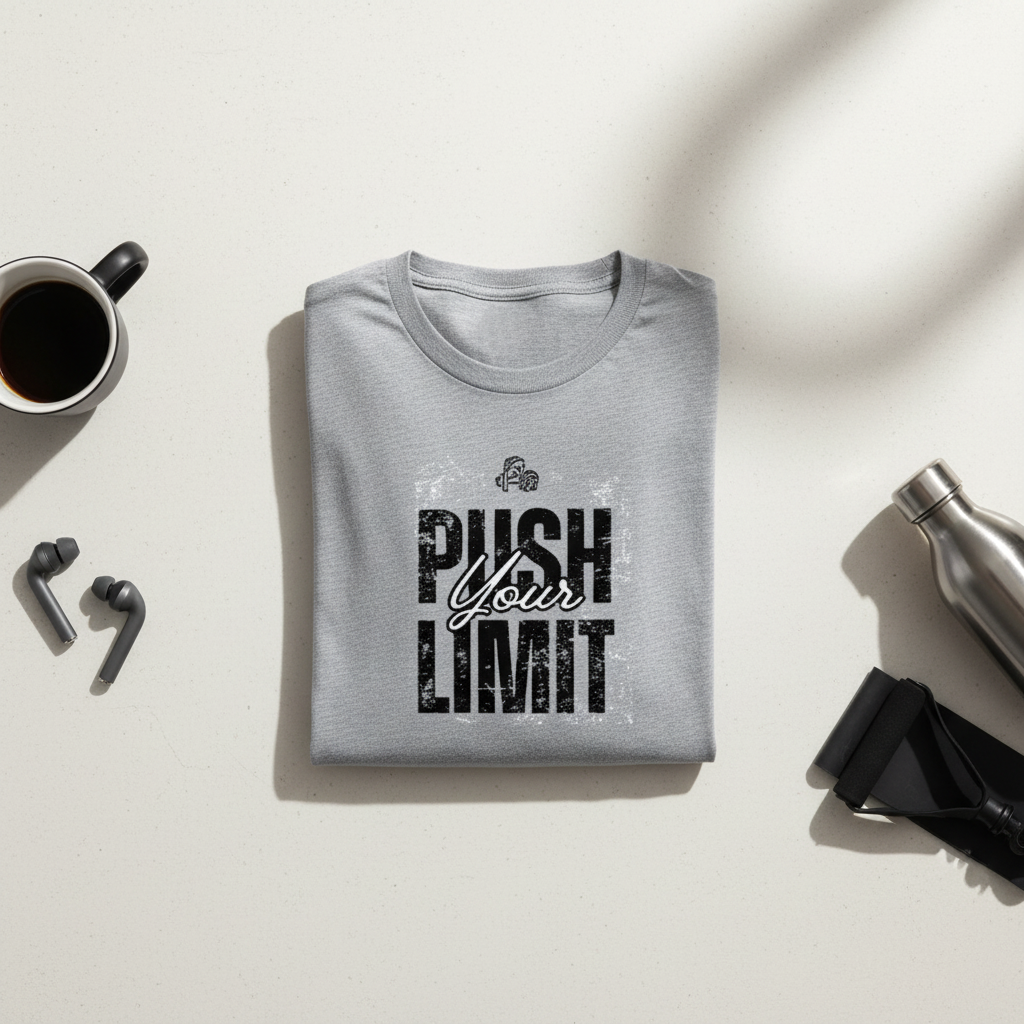 Push Your Limits Folded - Grey Melange