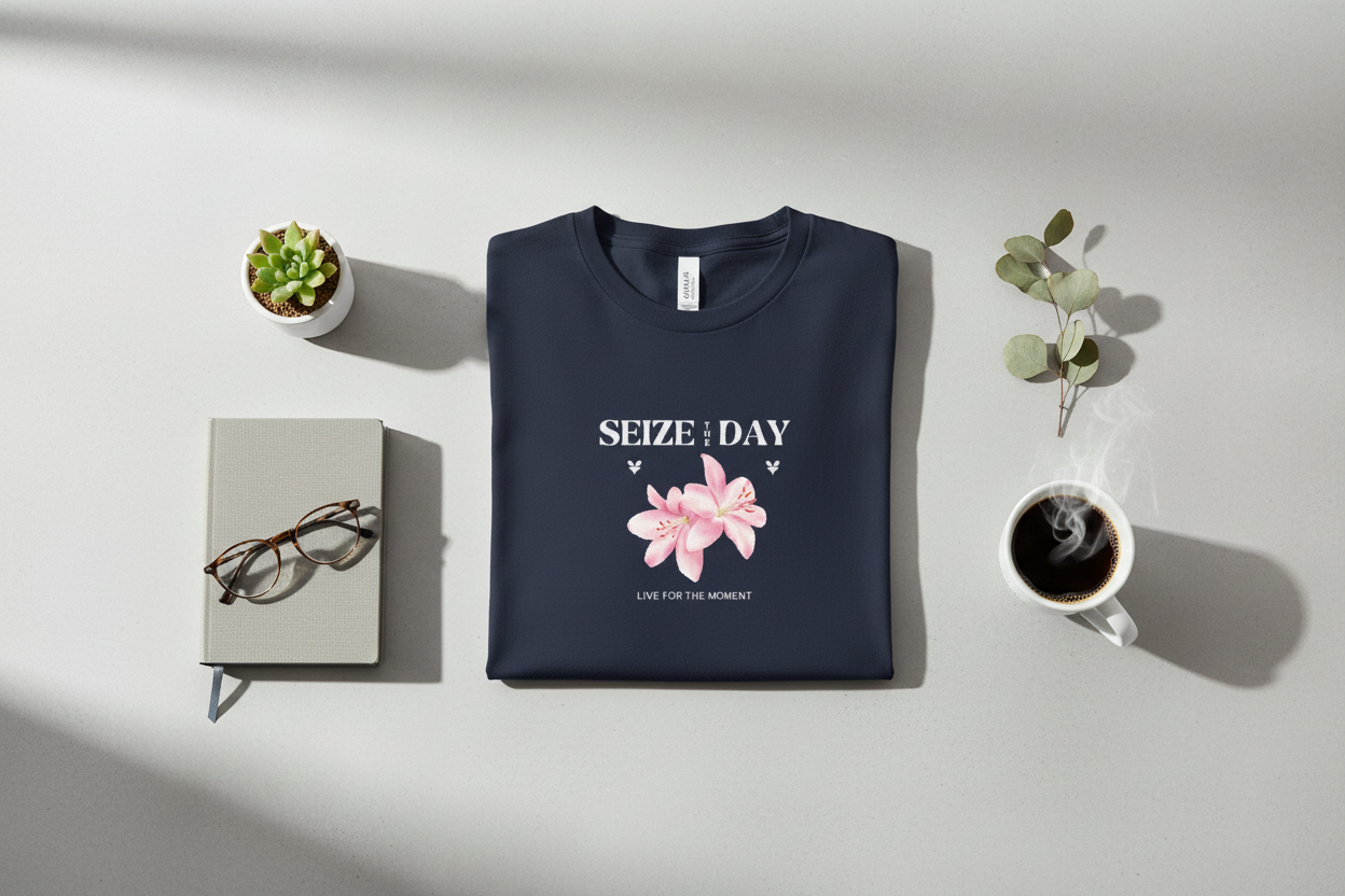 Seize The Day - Folded Navy Blue