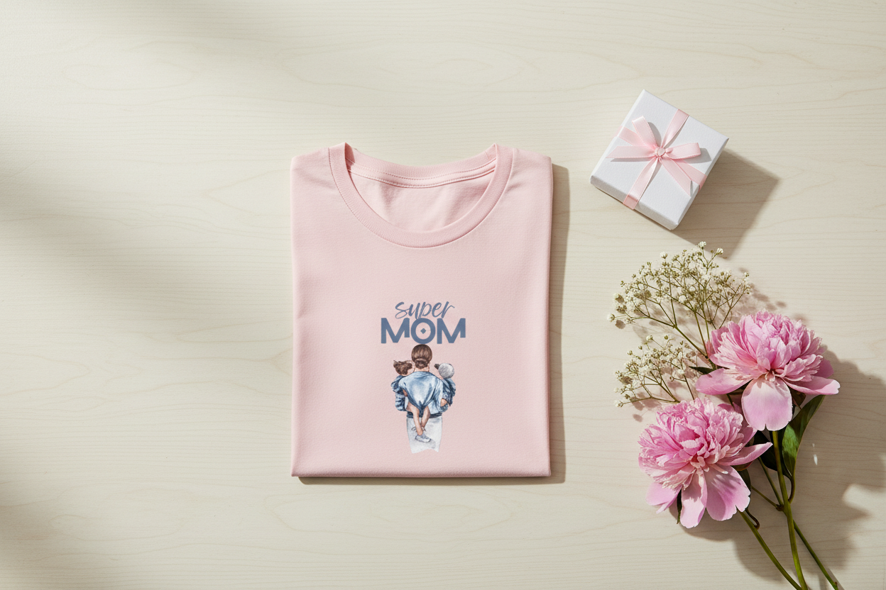 Super Mom Classic - Folded Mockup