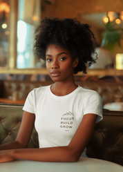 Focus Build Grow Unisex Graphic Crew T-Shirt