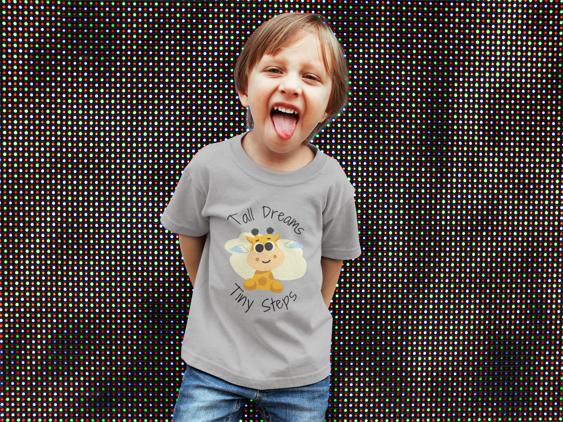 Tall Dreams Crew Neck T-Shirt for Kids | Soft 100% Cotton Everyday Tee