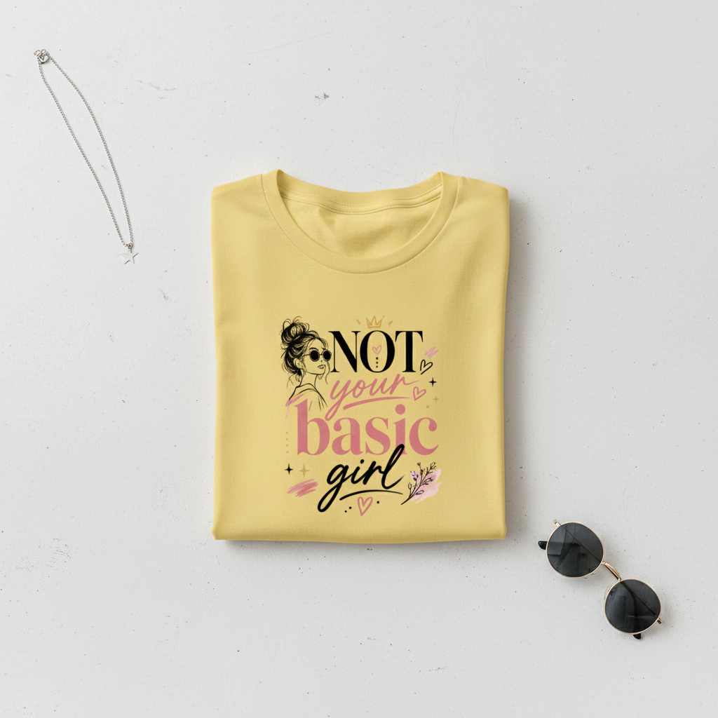Women's Classic T-Shirt Folded - Yellow