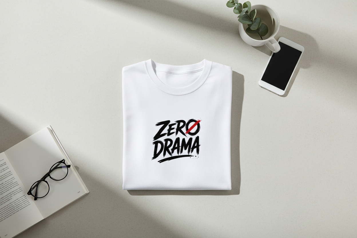 Zero Drama - Folded Mockup
